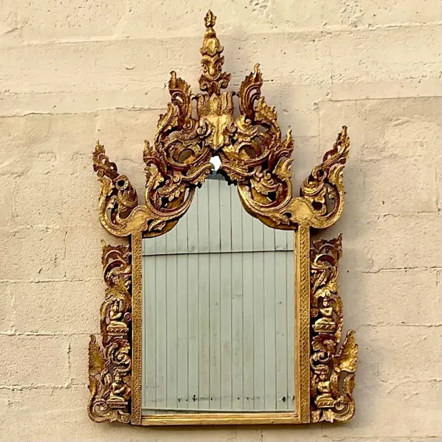 Vintage Boho Gilt Temple Mirror — additional photo 6