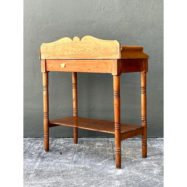 Vintage Turned Wood Pine Sideboard — additional photo 6