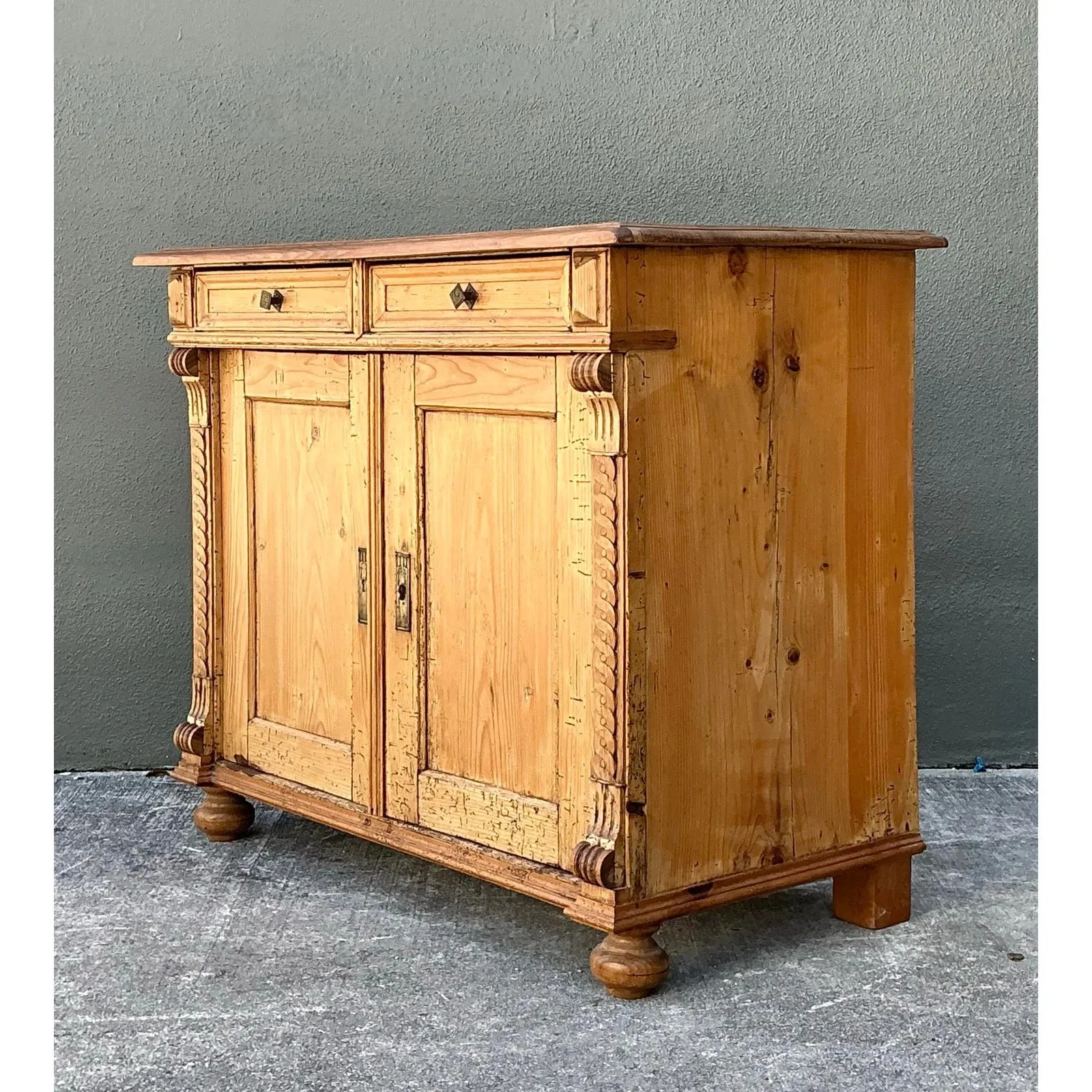 Vintage Carved Pine Cabinet — additional photo 7