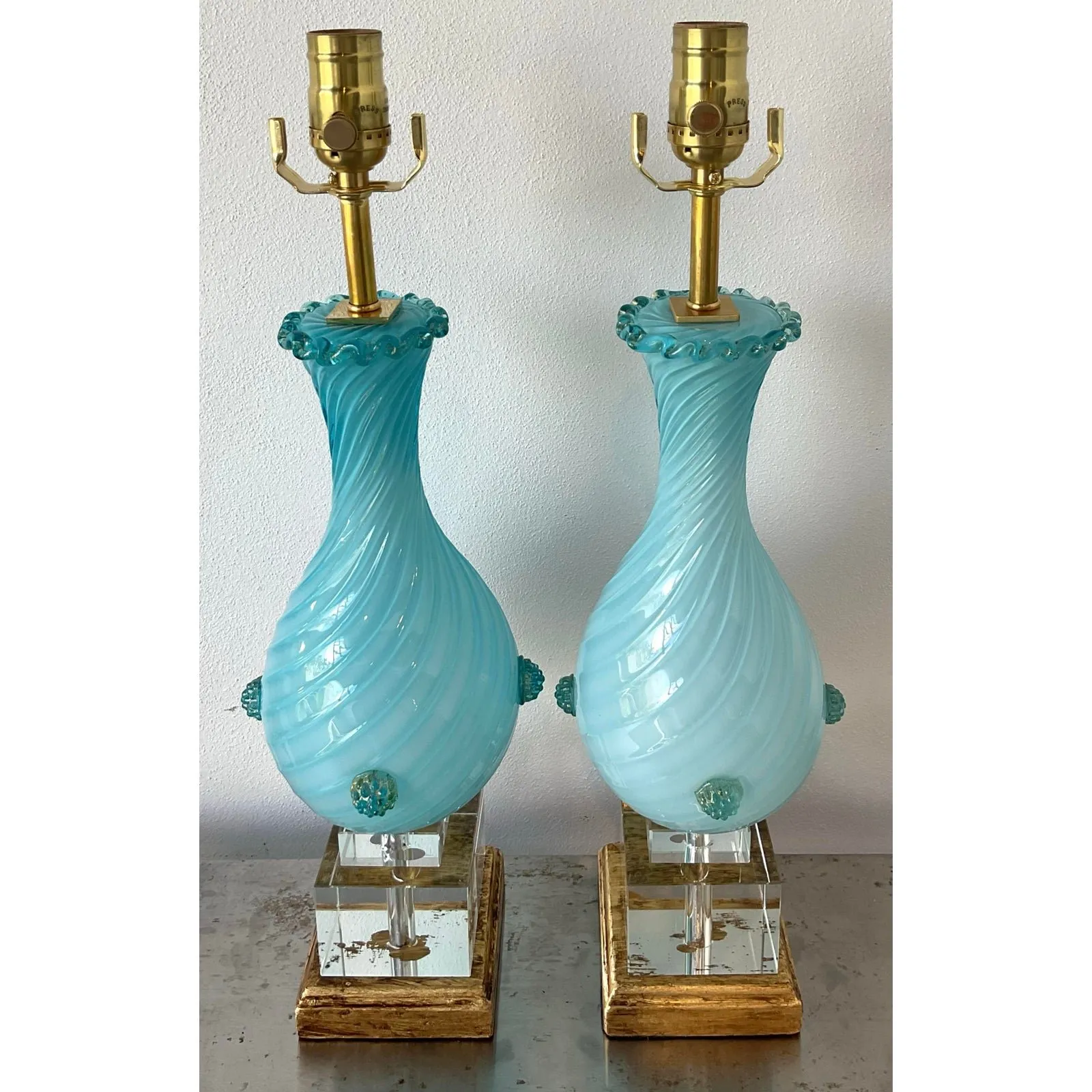 Vintage Italian Murano Glass Lamps - A Pair — additional photo 5