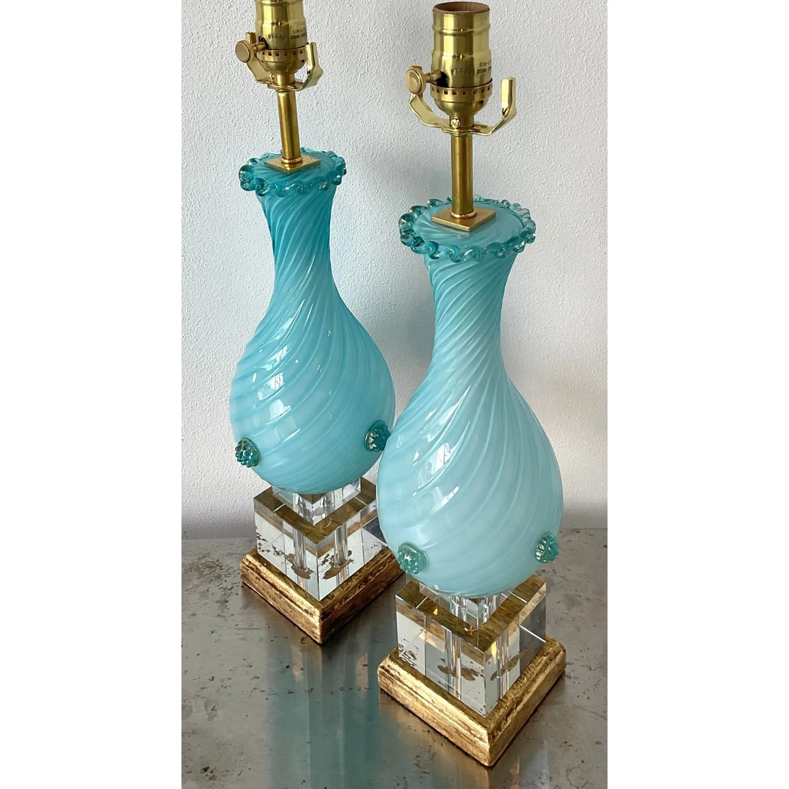 Vintage Italian Murano Glass Lamps - A Pair — additional photo 8