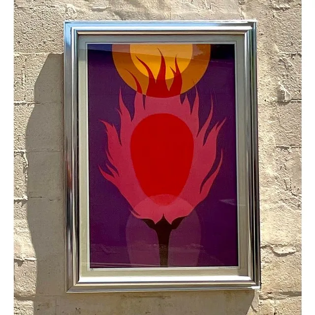 Vintage Boho 1977 Lithograph on Paper — additional photo 5