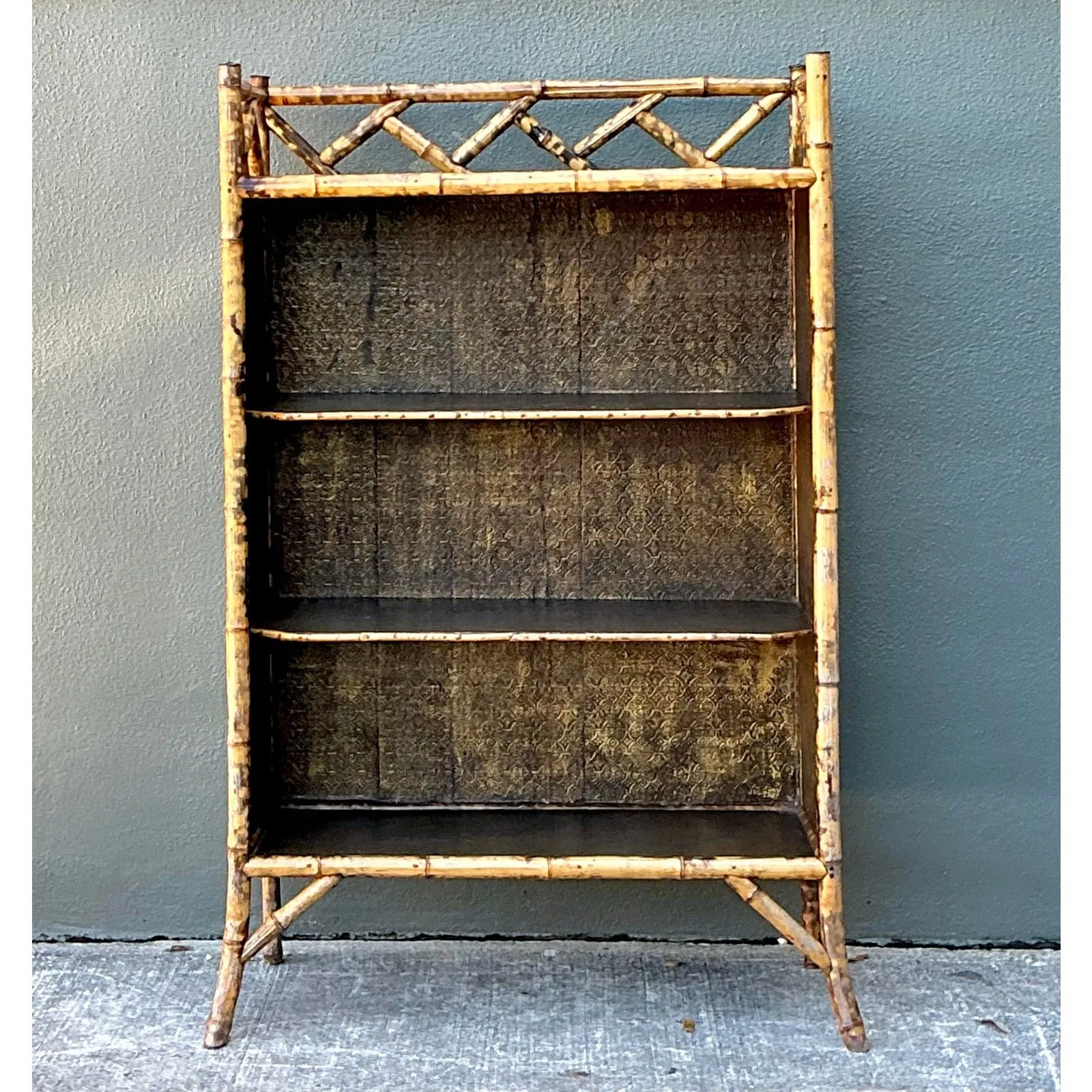 Vintage Tortoise Bamboo Etagere — additional photo 4