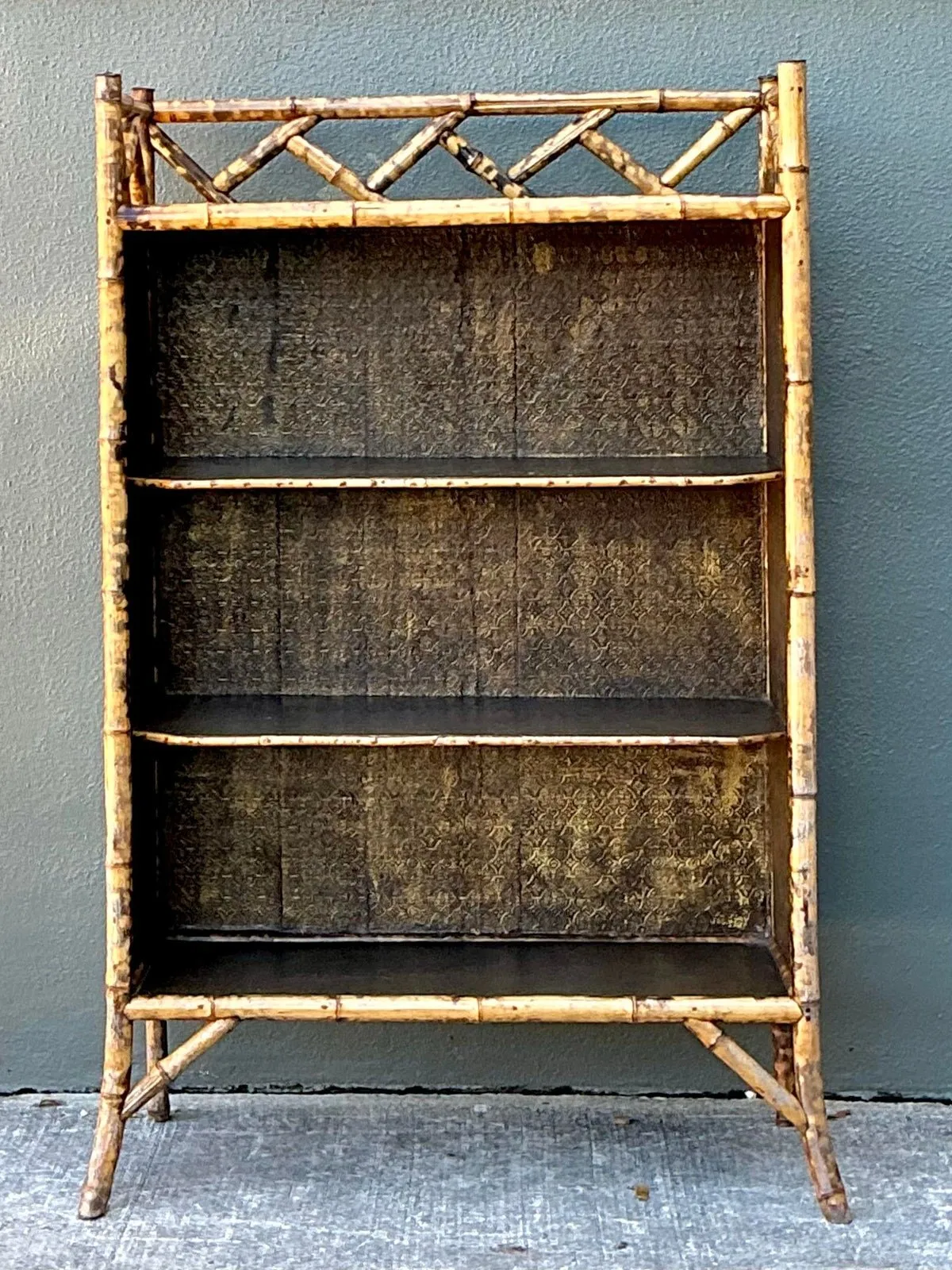 Vintage Tortoise Bamboo Etagere — additional photo 4