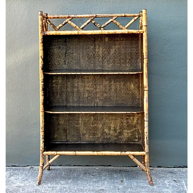 Vintage Tortoise Bamboo Etagere — additional photo 4