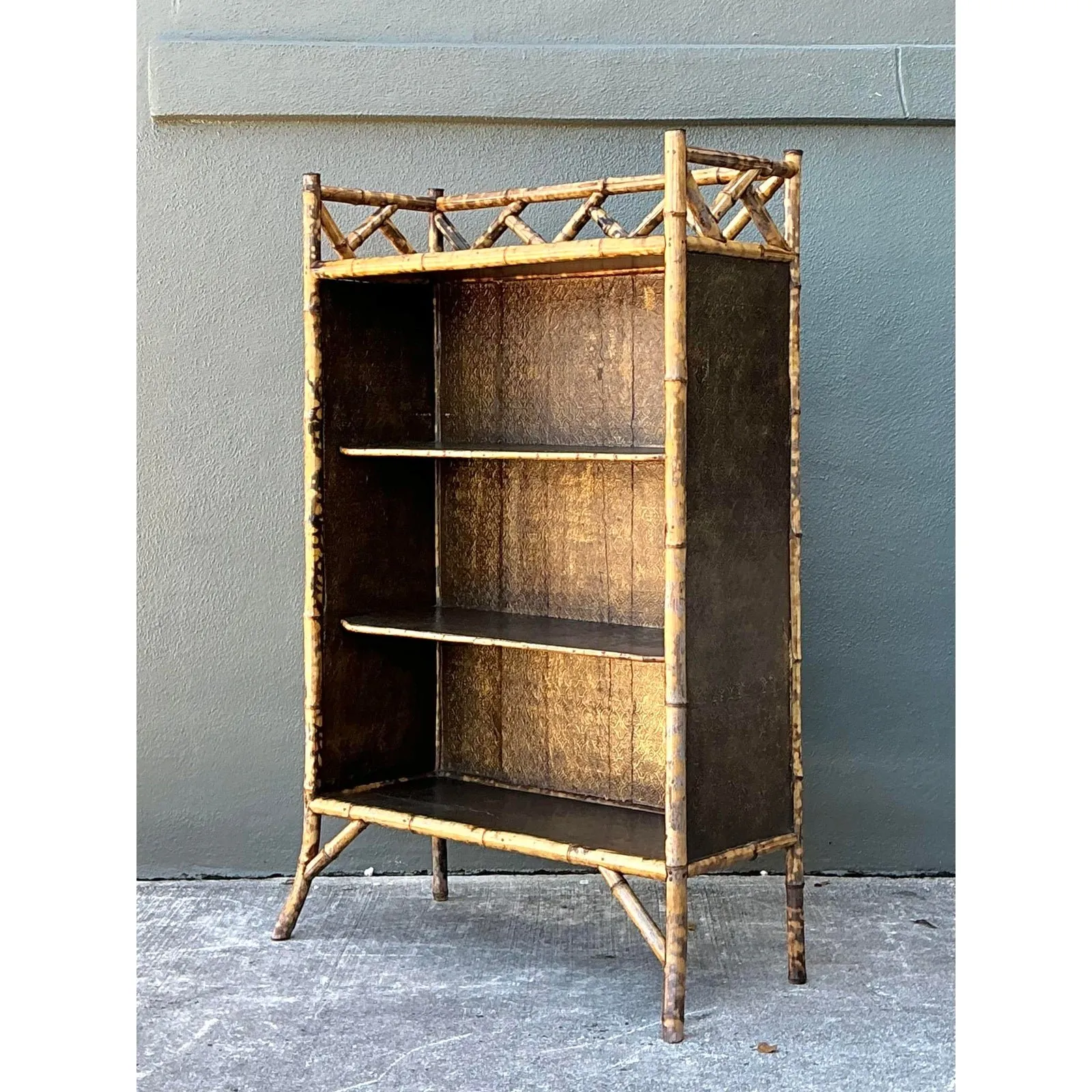Vintage Tortoise Bamboo Etagere — additional photo 1