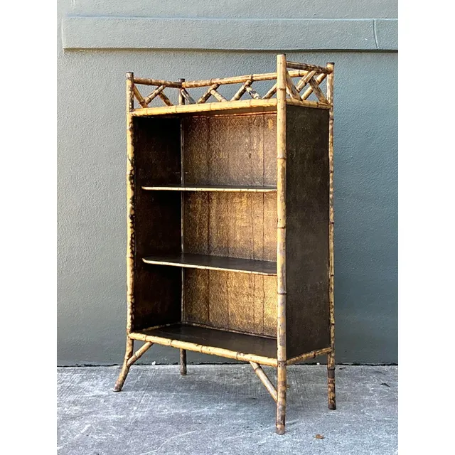 Vintage Tortoise Bamboo Etagere — additional photo 1