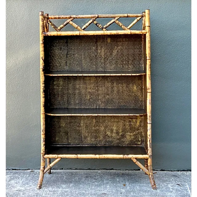Vintage Tortoise Bamboo Etagere — additional photo 5
