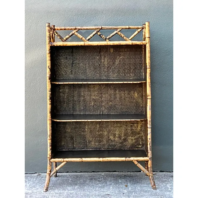 Vintage Tortoise Bamboo Etagere — additional photo 3