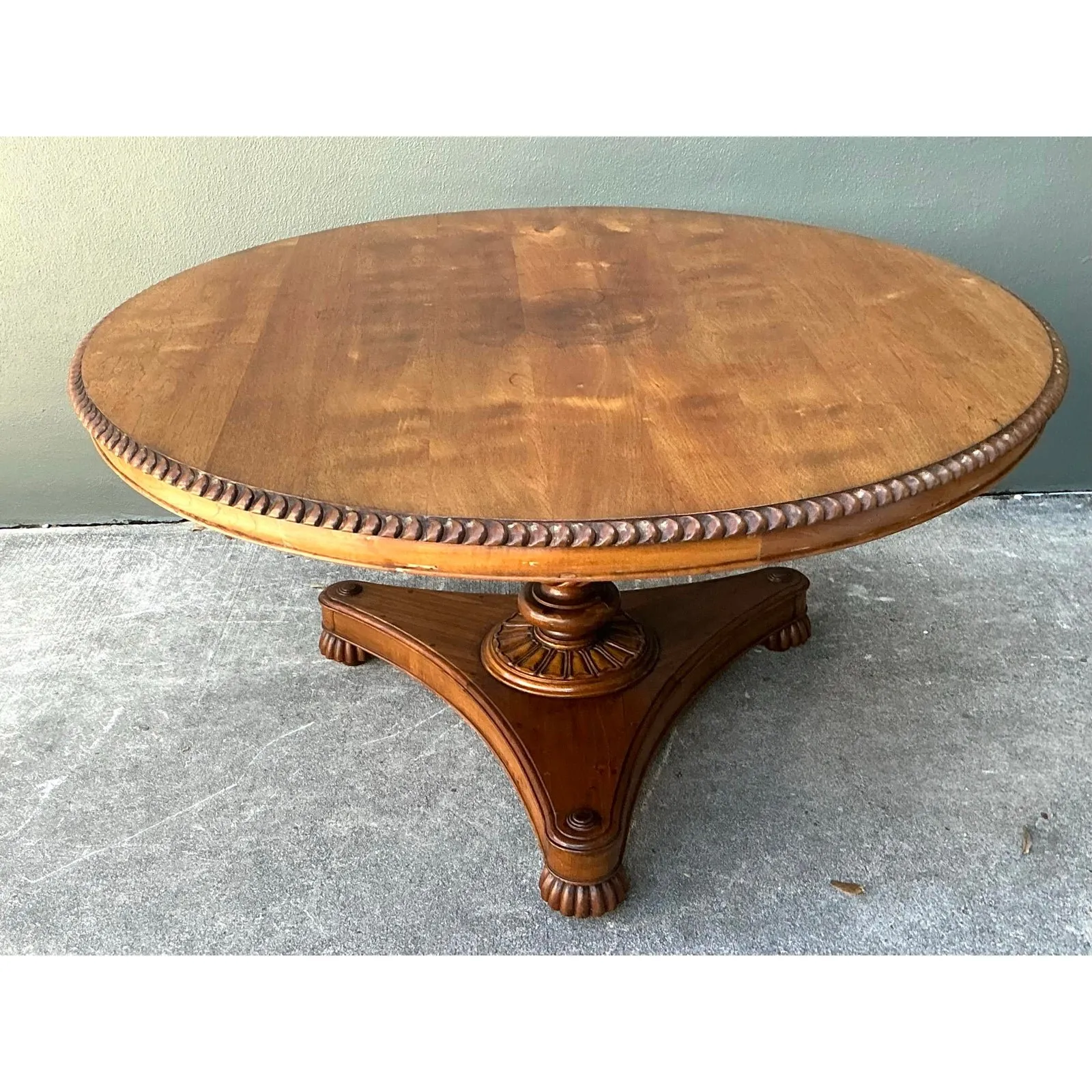 Vintage Turned Wood Dining Table — additional photo 4