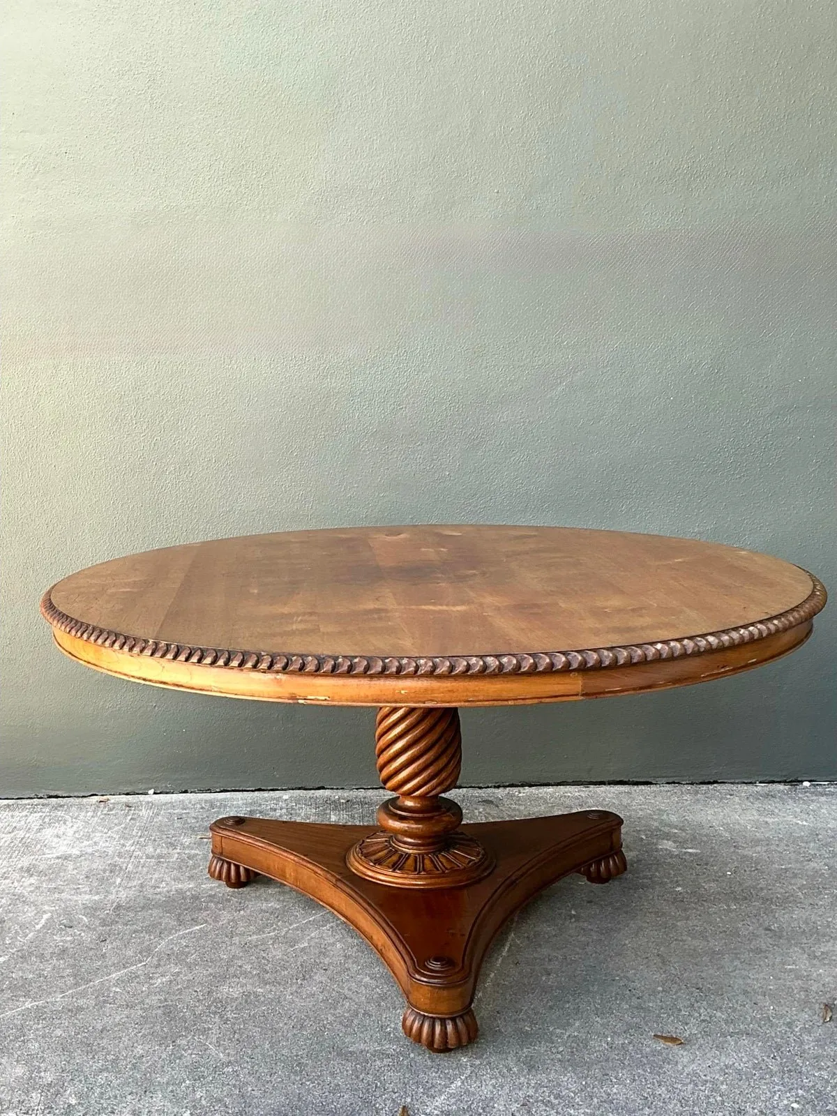 Vintage Turned Wood Dining Table — additional photo 5