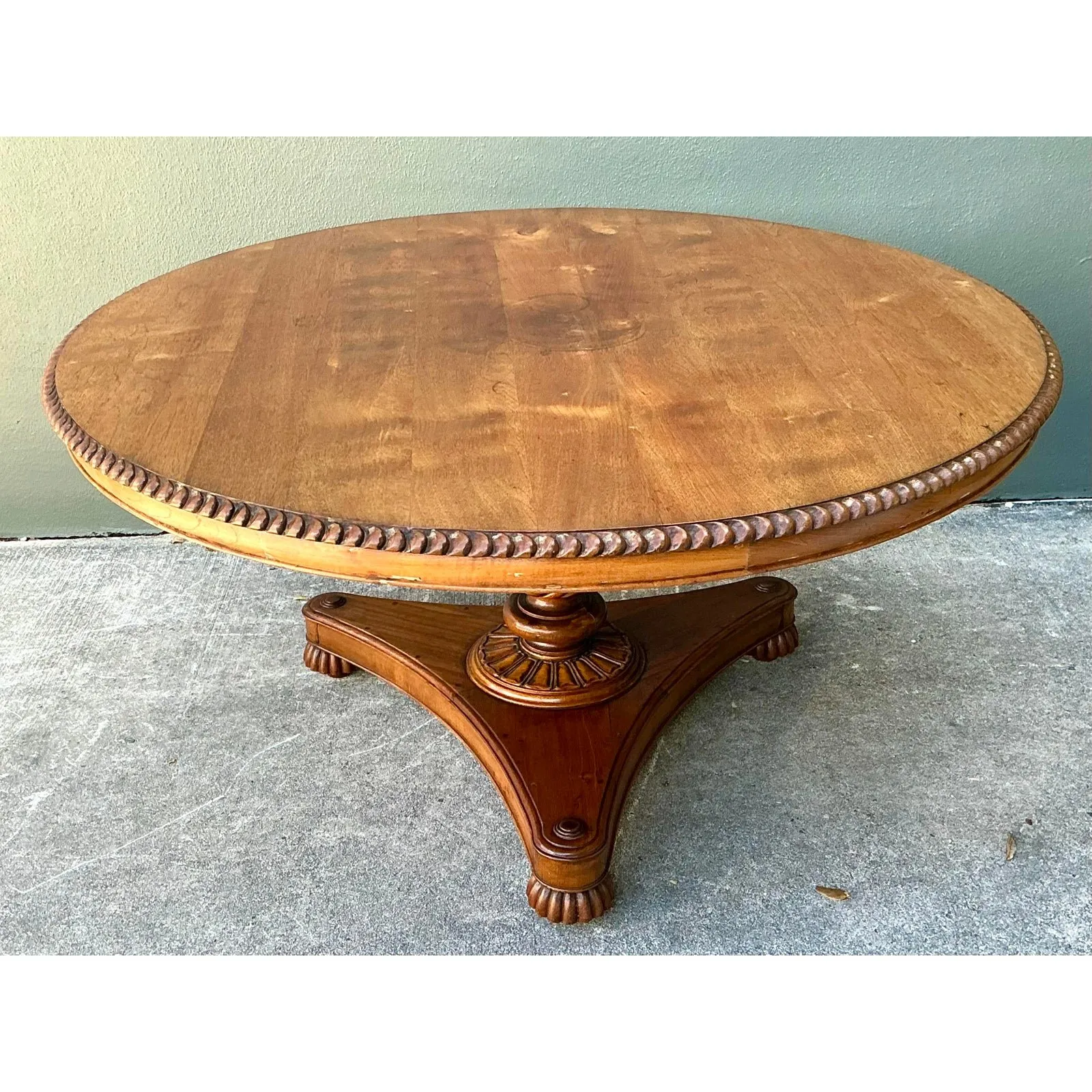 Vintage Turned Wood Dining Table — additional photo 7