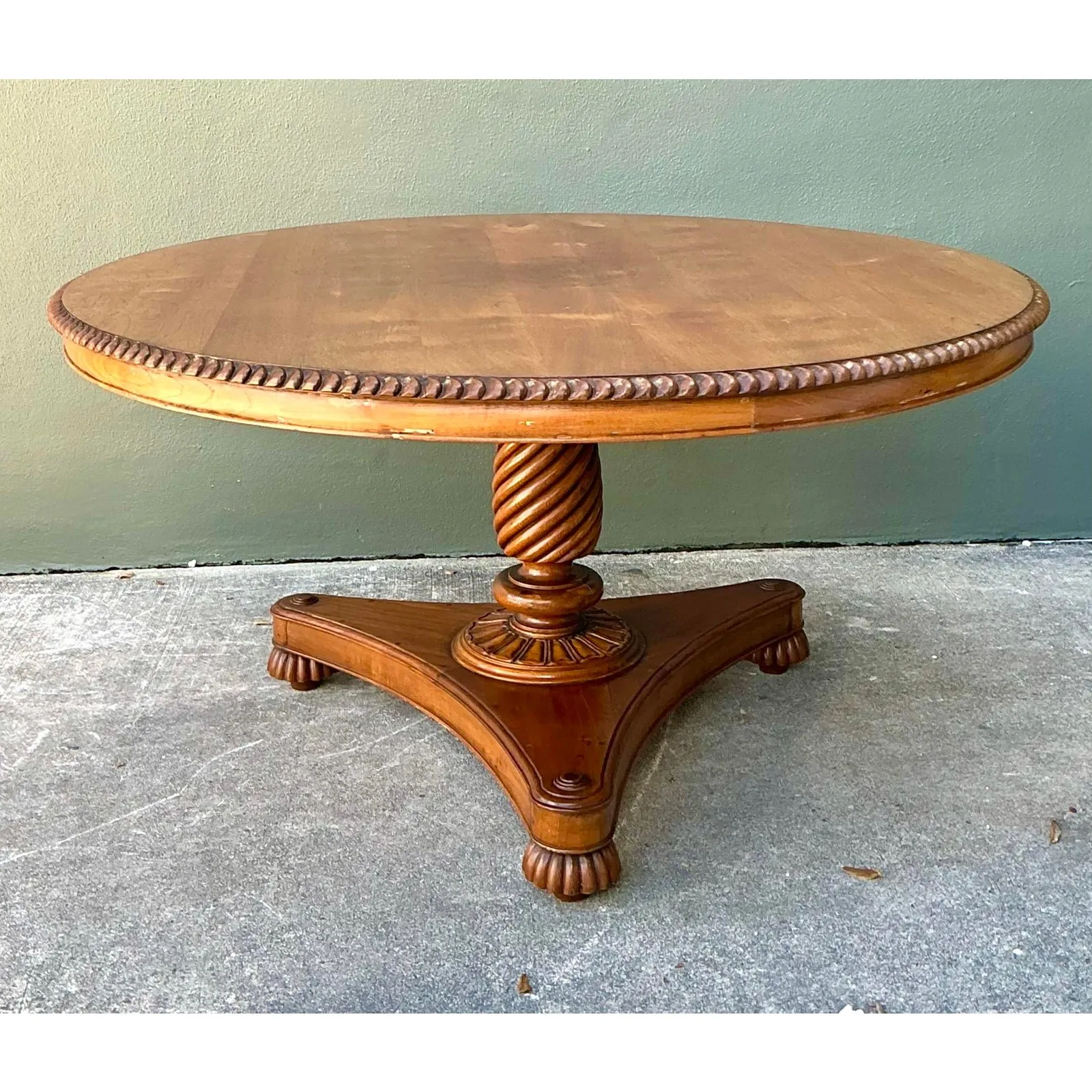 Vintage Turned Wood Dining Table — additional photo 2