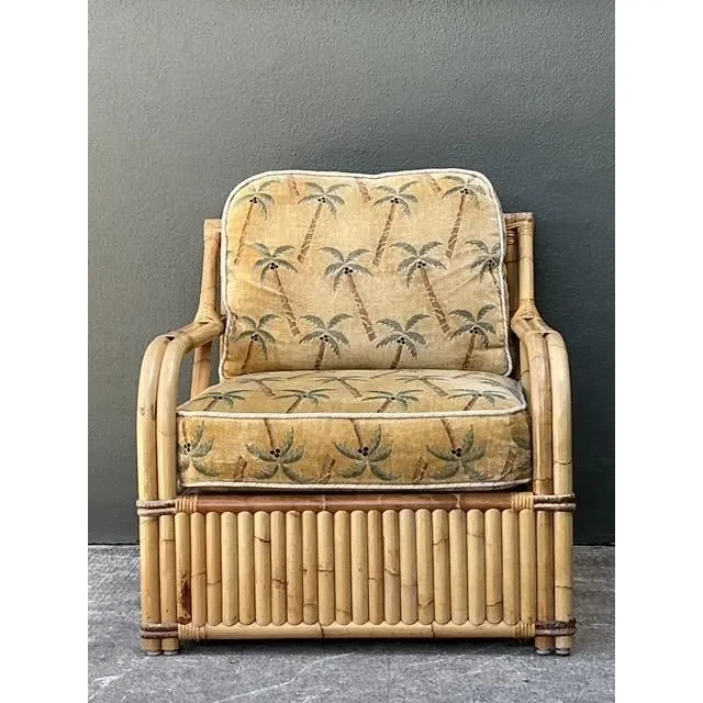 Vintage Bielecky Brothers Rattan Lounge Chair — additional photo 3