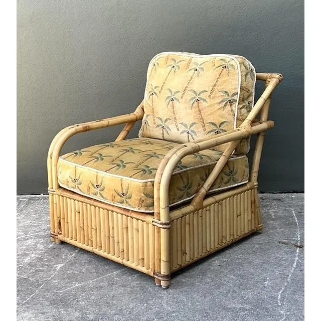 Vintage Bielecky Brothers Rattan Lounge Chair — additional photo 1