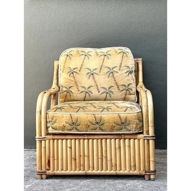 Vintage Bielecky Brothers Rattan Lounge Chair — additional photo 4
