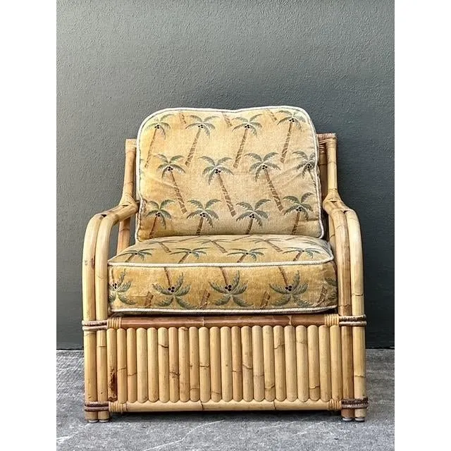 Vintage Bielecky Brothers Rattan Lounge Chair — additional photo 2