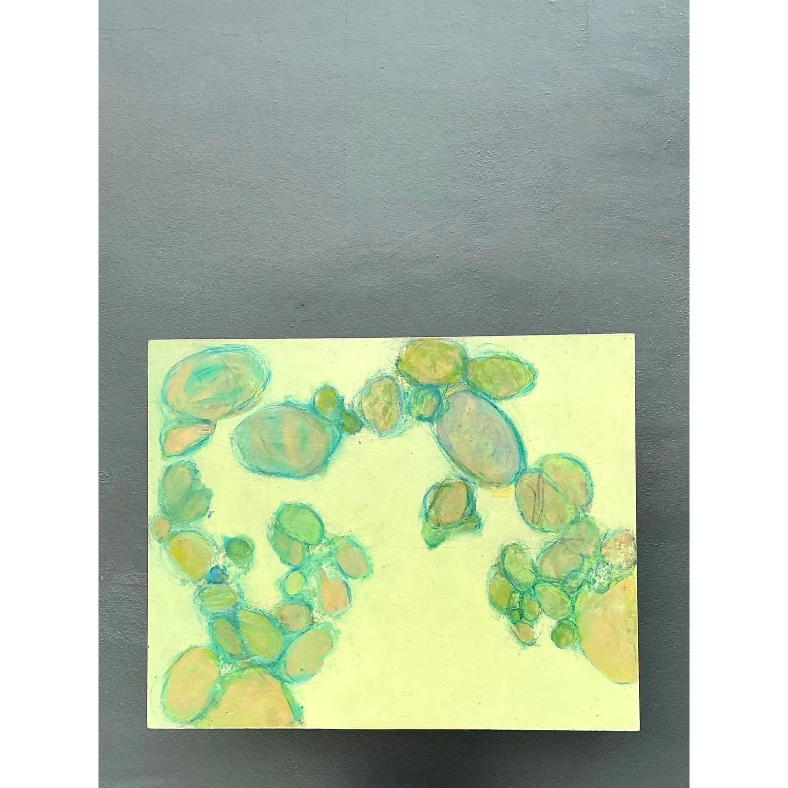 Vintage Original Abstract Oil on Canvas - Canvas, 50W x 40H — additional photo 3