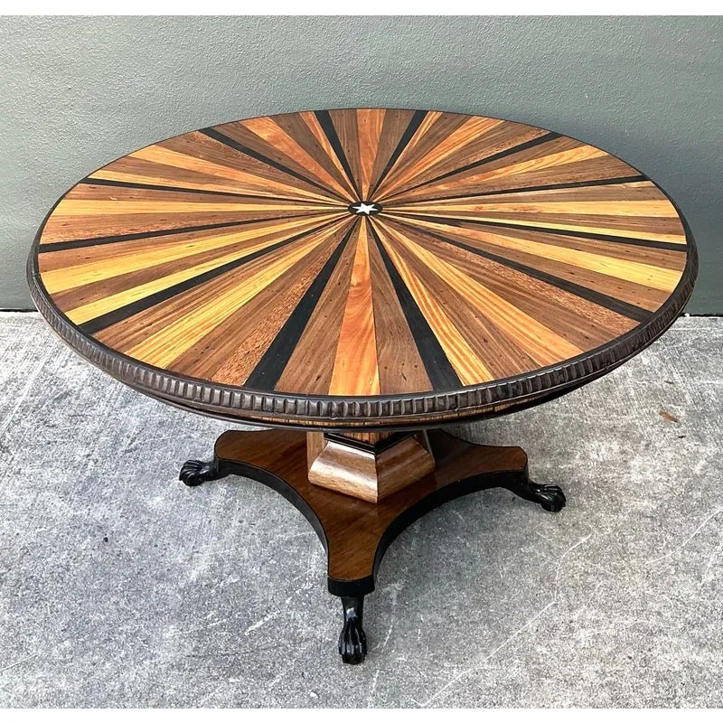 Vintage Starburst Inlay Dining Table — additional photo 5