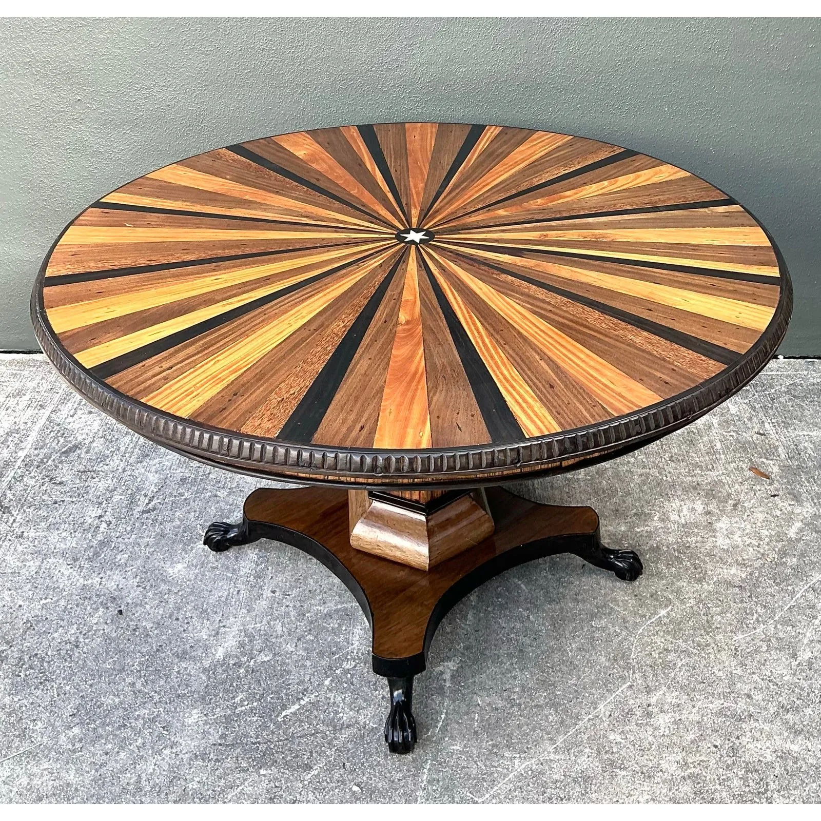 Vintage Starburst Inlay Dining Table — additional photo 6