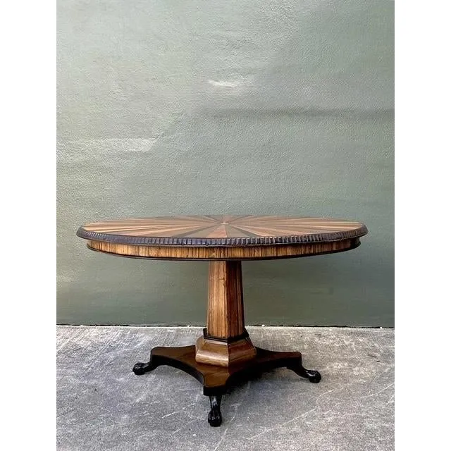 Vintage Starburst Inlay Dining Table — additional photo 1