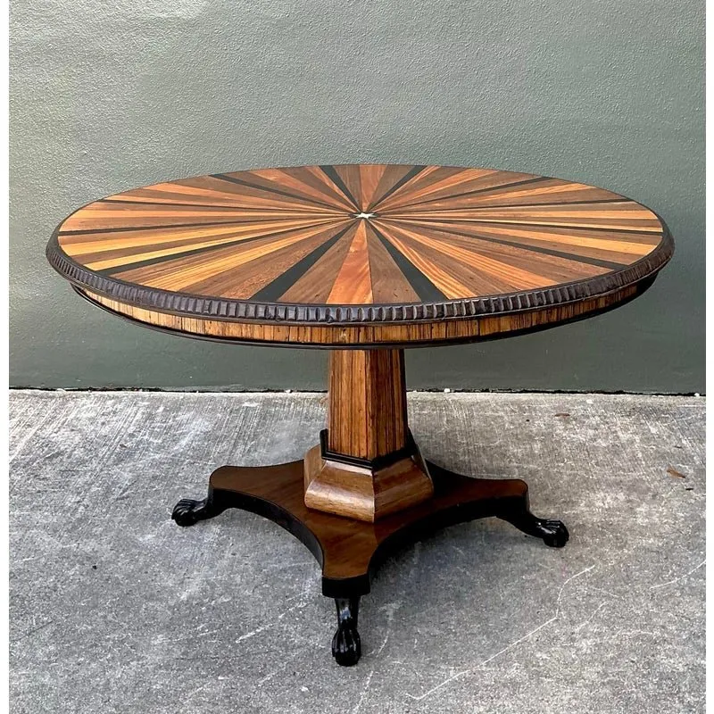 Vintage Starburst Inlay Dining Table — additional photo 8