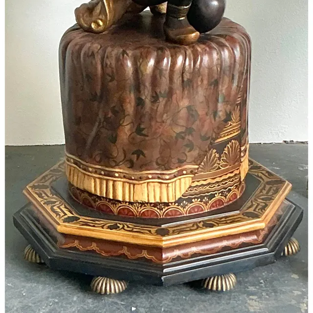 Vintage Boho Maitland Smith Blackamoor Figure With Clam Shell — additional photo 8