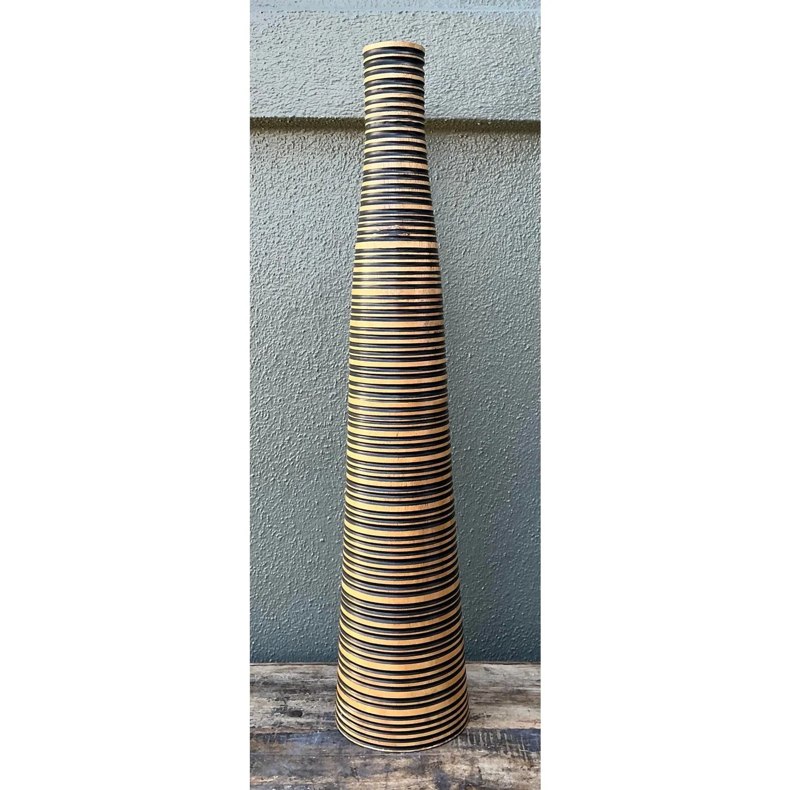Vintage Turned Wood Vase — additional photo 4
