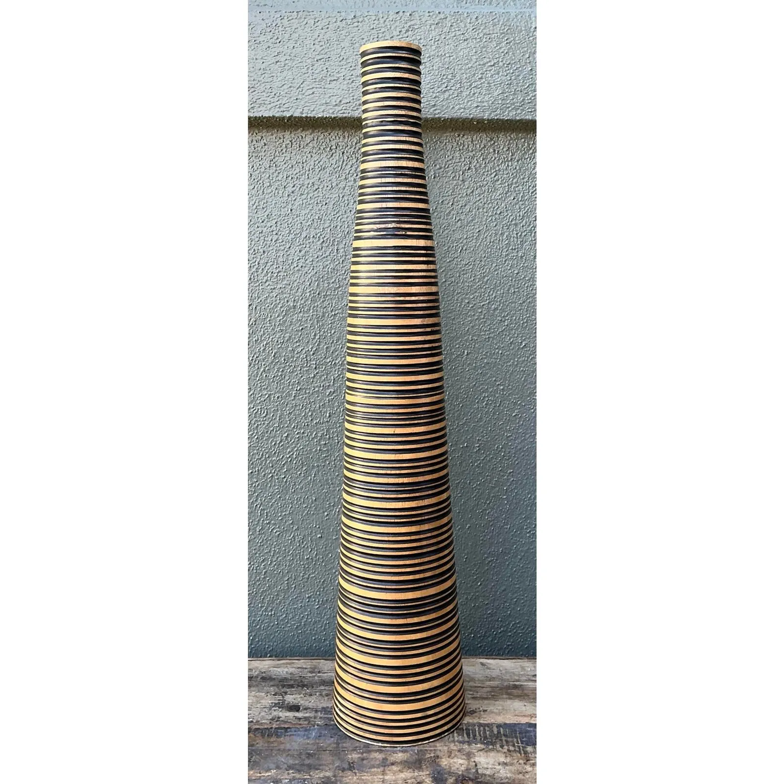 Vintage Turned Wood Vase — additional photo 7