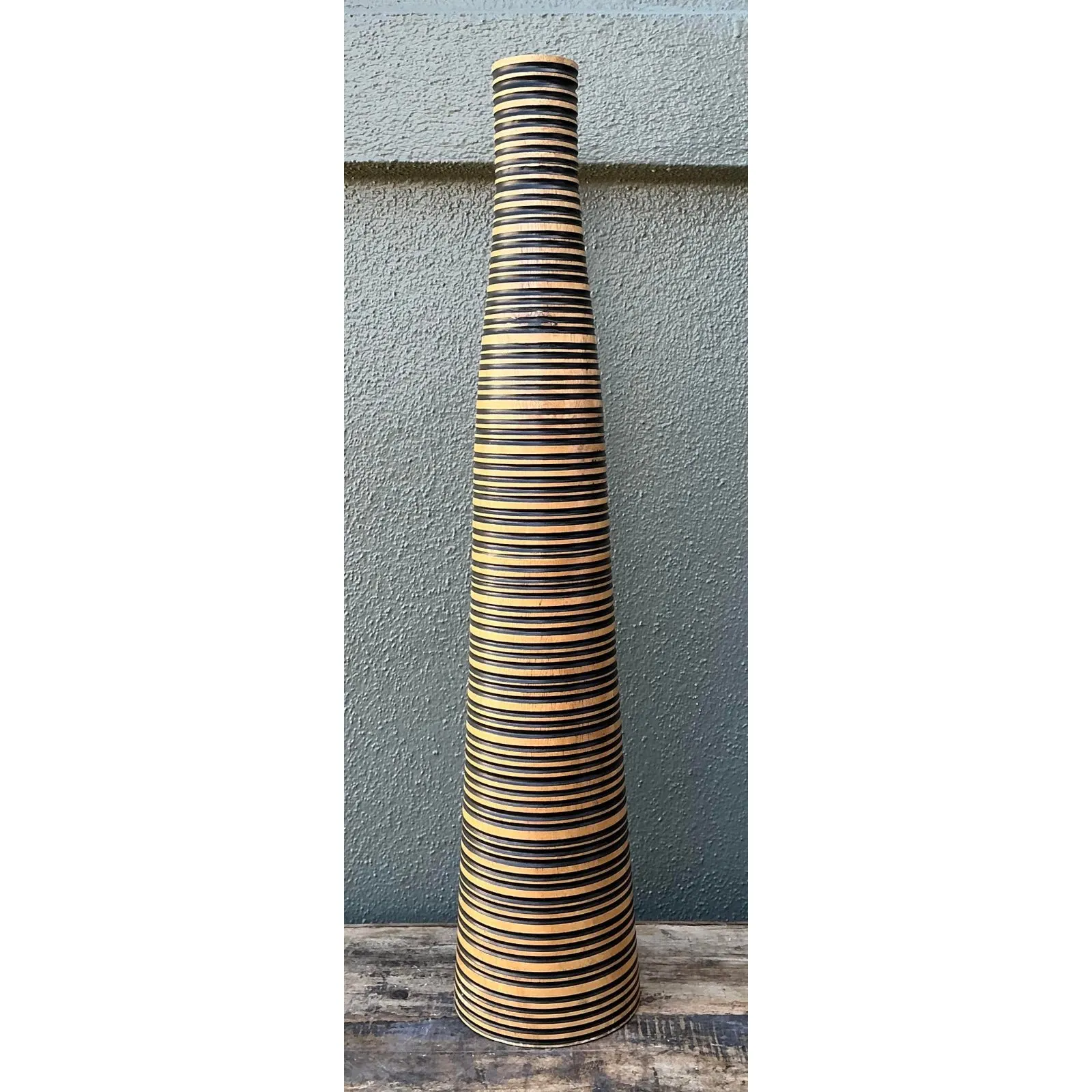 Vintage Turned Wood Vase — additional photo 8
