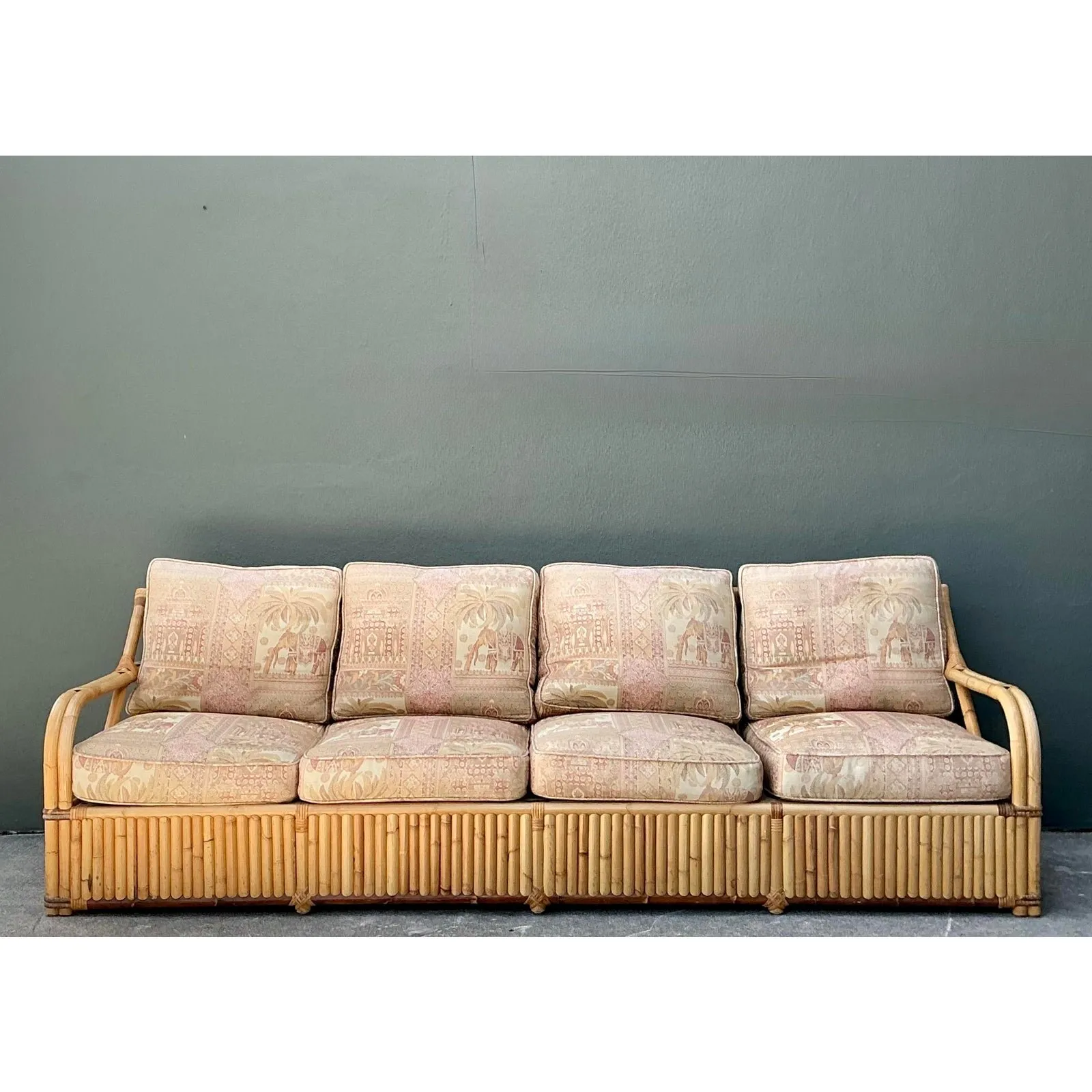 Vintage Bielecky Brothers Rattan Sofa — additional photo 3