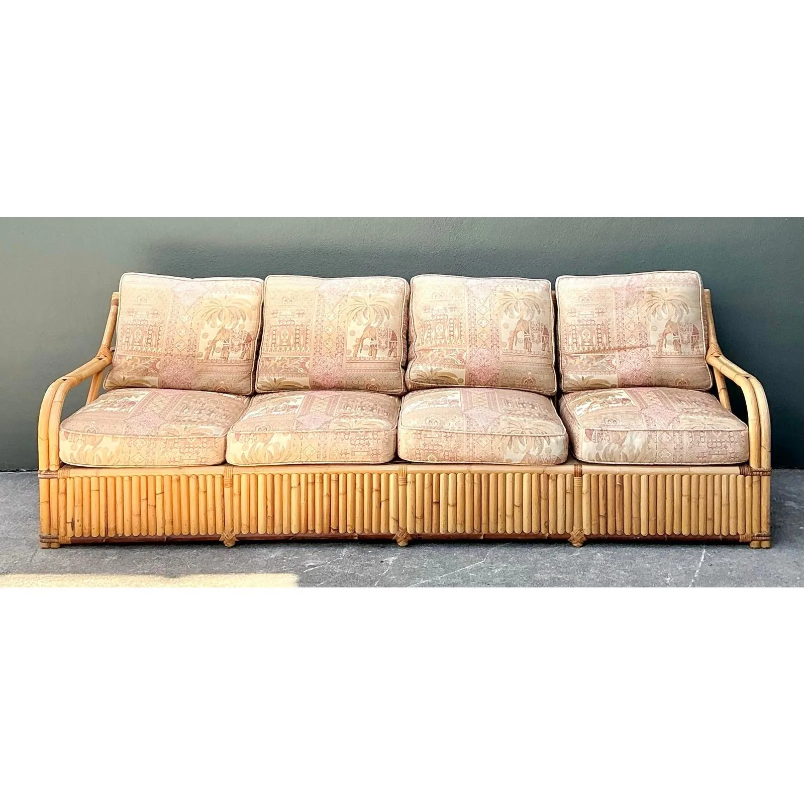 Vintage Bielecky Brothers Rattan Sofa — additional photo 4