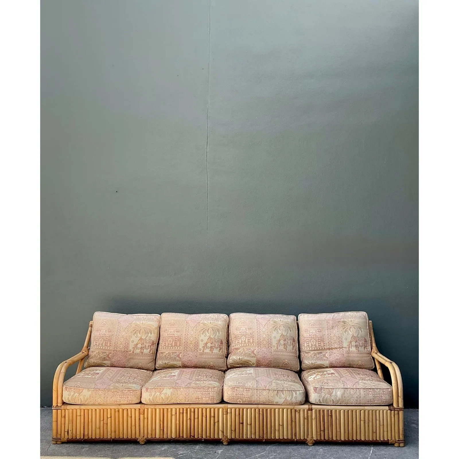 Vintage Bielecky Brothers Rattan Sofa — additional photo 5