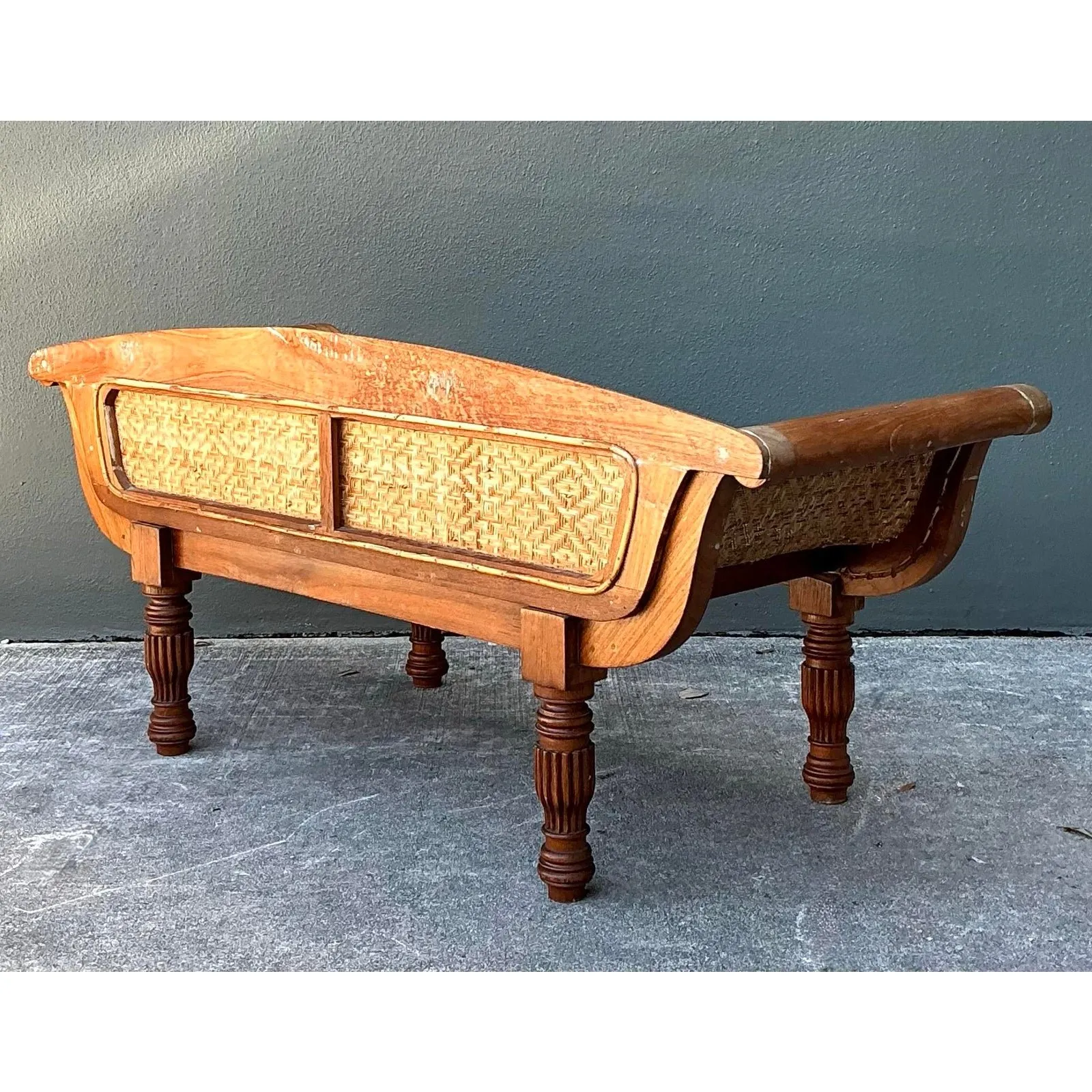 Vintage Anglo Indian Cane Settee — additional photo 5