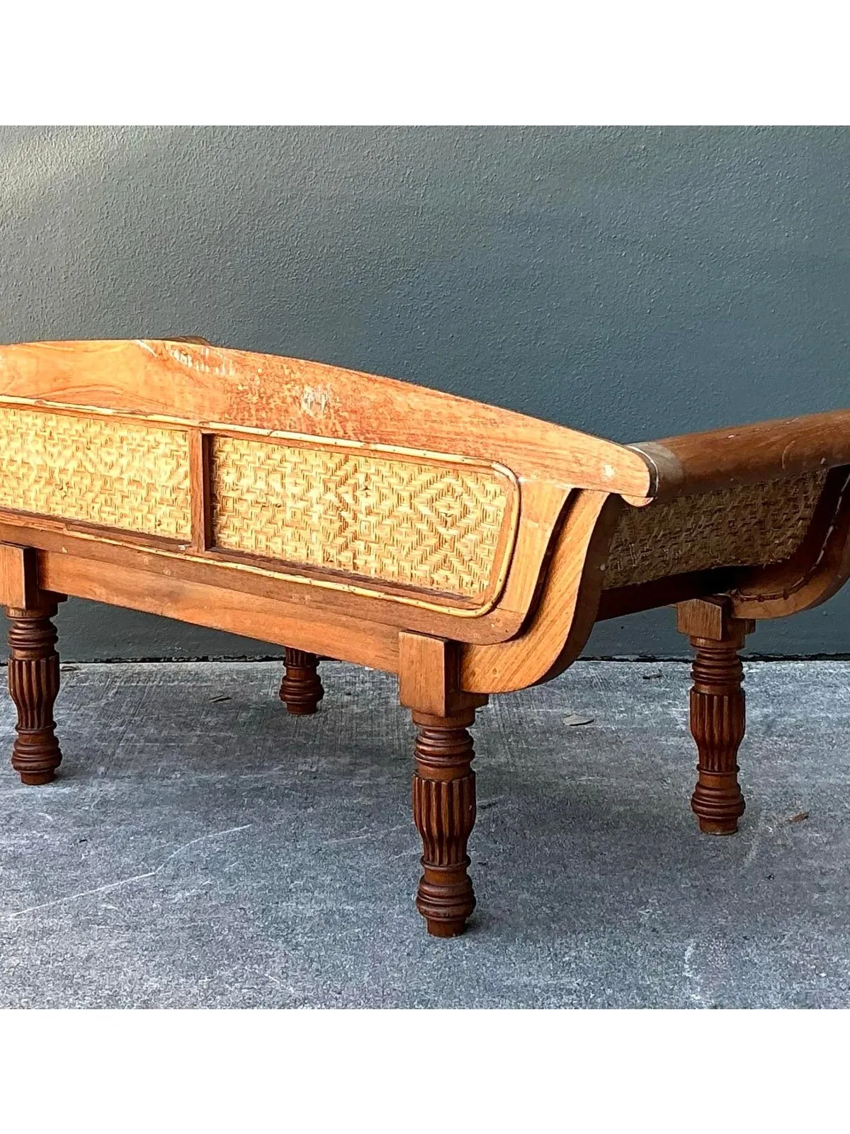 Vintage Anglo Indian Cane Settee — additional photo 5