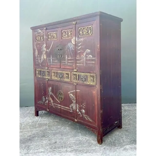 Vintage Asian 18th Century Hand Painted Cabinet — additional photo 5