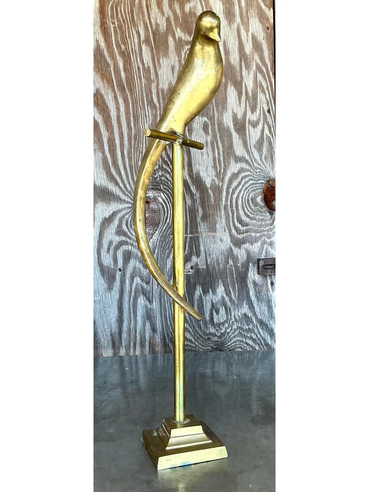 Vintage Boho Brass Bird on a Perch — additional photo 8