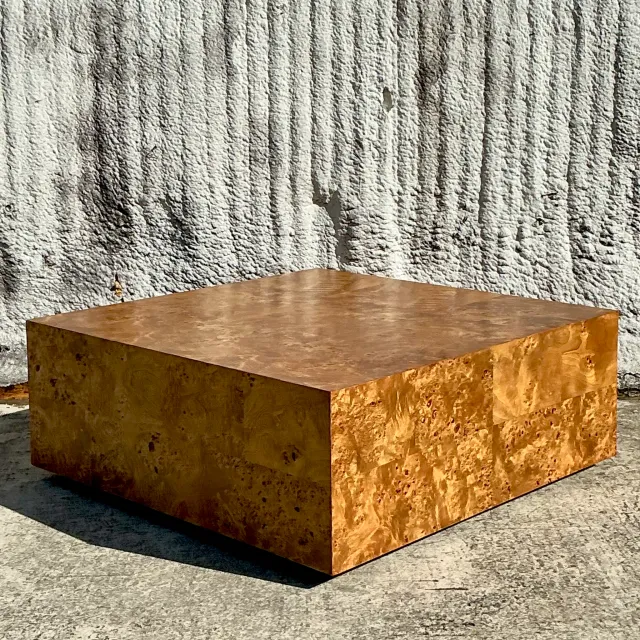 1970s Vintage Boho Large Burl Wood Coffee Table — additional photo 4