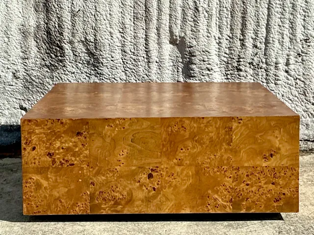 1970s Vintage Boho Large Burl Wood Coffee Table — additional photo 5