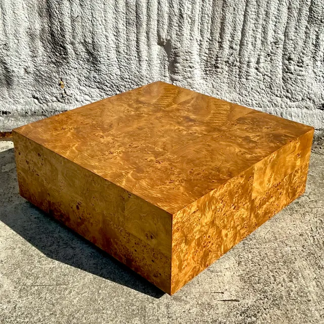 1970s Vintage Boho Large Burl Wood Coffee Table — additional photo 7
