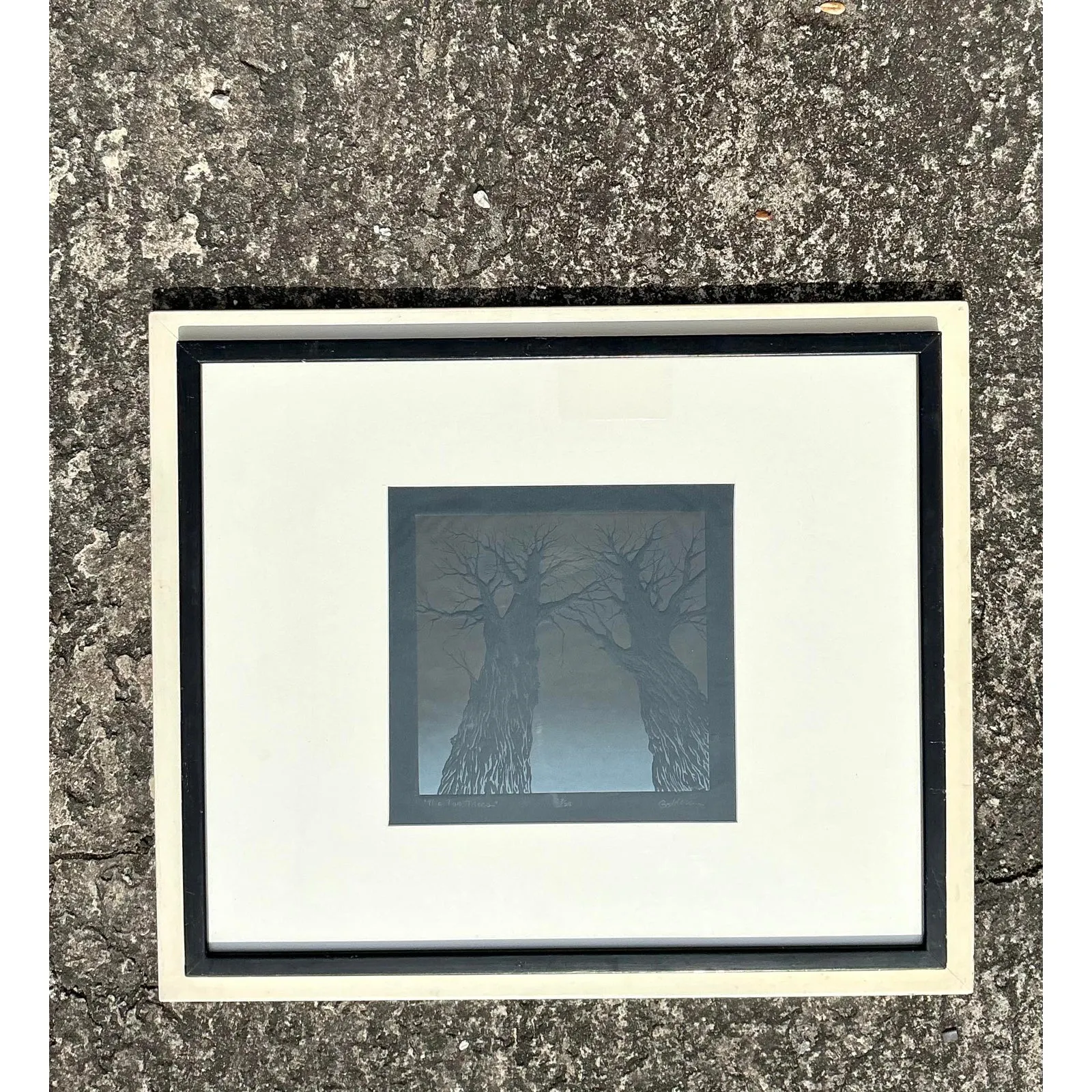 1970s Vintage Boho Tree Lithograph on Paper — additional photo 1