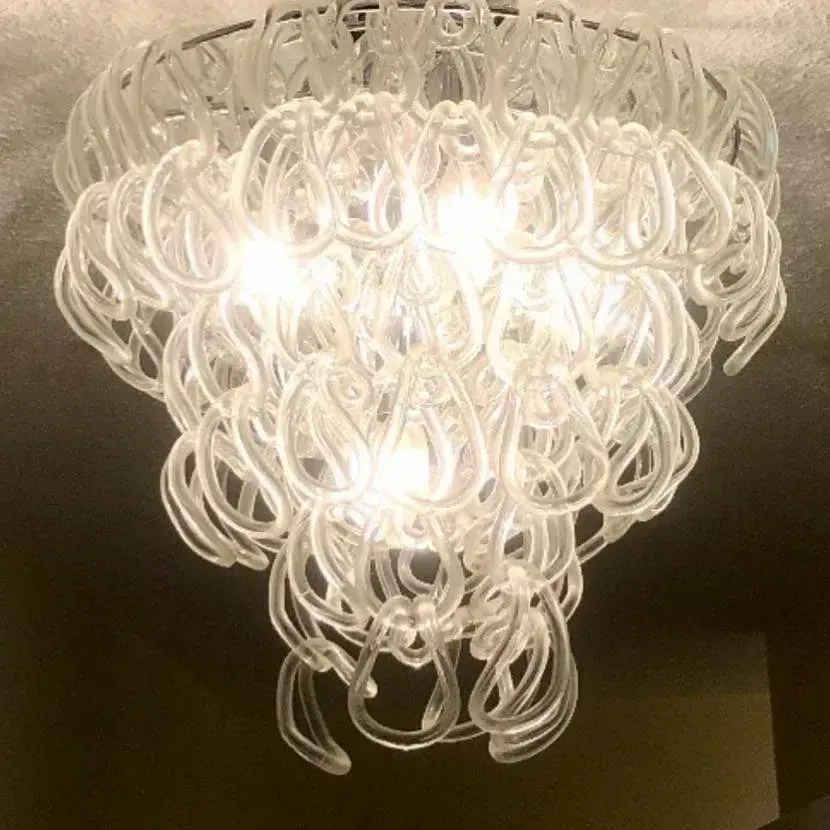 1970s Vintage Giogali 50 Murano Glass Loop Chandelier — additional photo 2