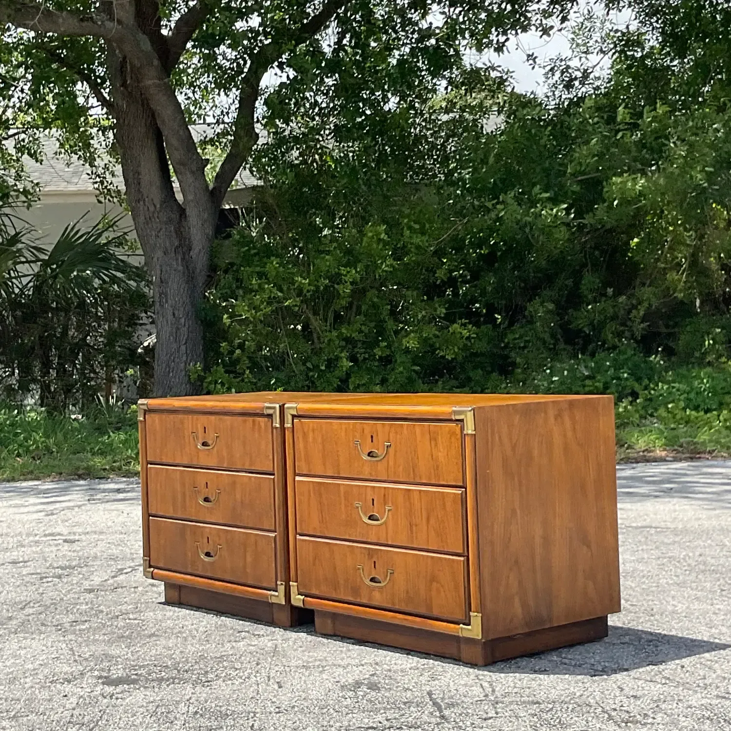 1980s Vintage Boho Drexel Campaign Nightstands - a Pair — additional photo 6