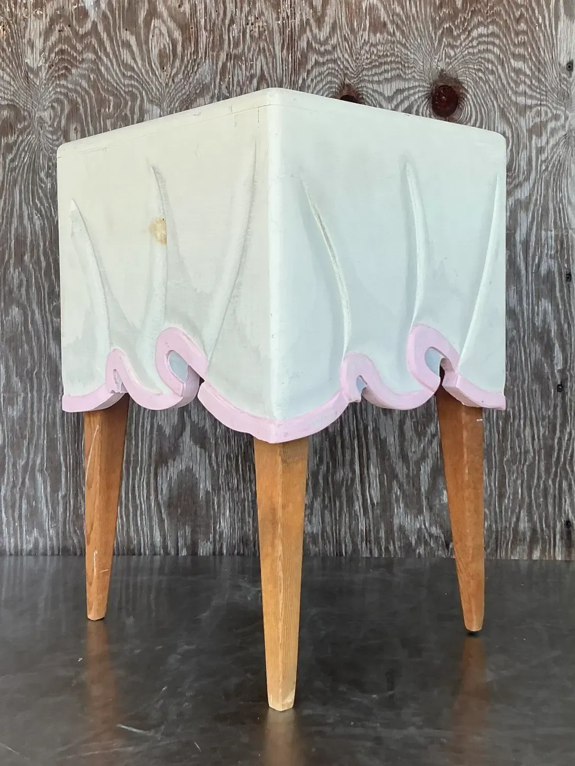 1980s Vintage Boho Tromp L’oiel Side Table — additional photo 4