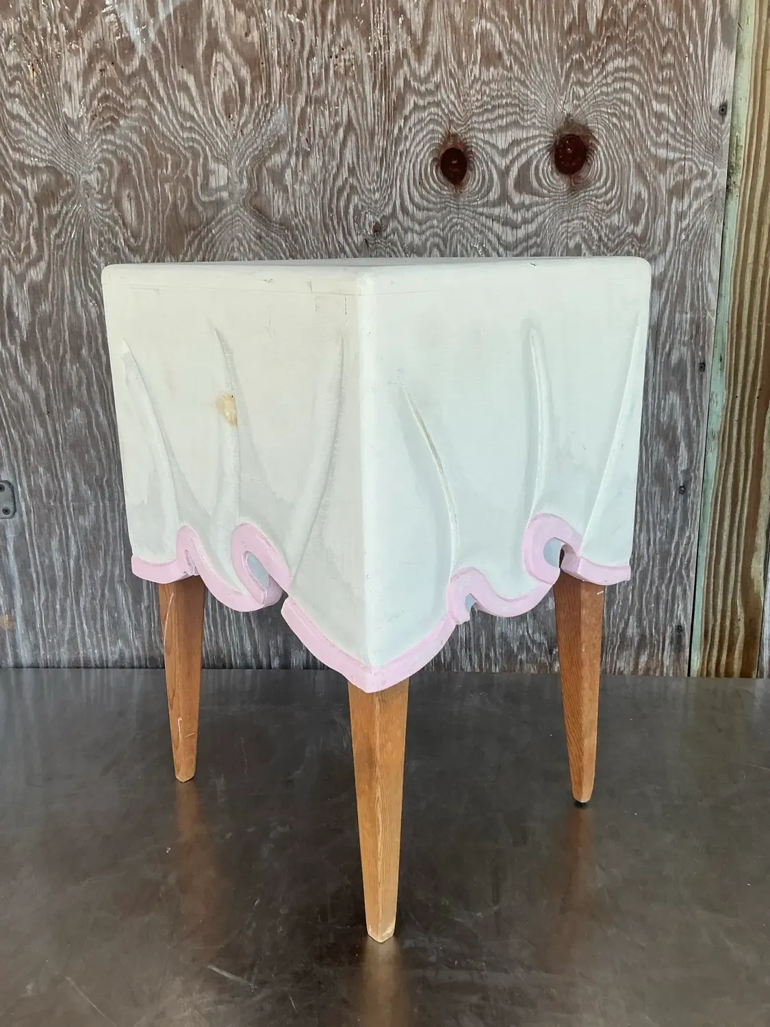 1980s Vintage Boho Tromp L’oiel Side Table — additional photo 5