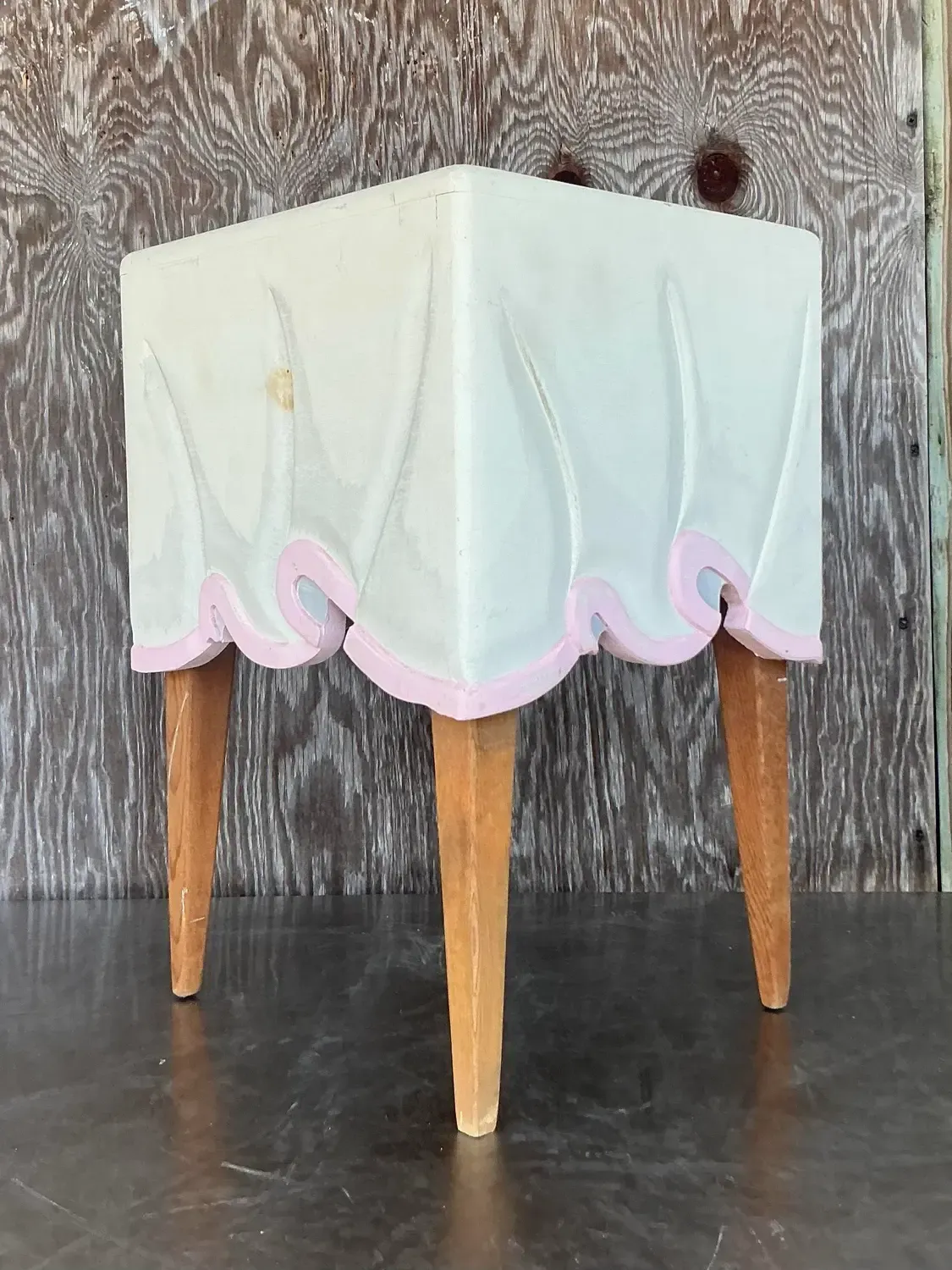 1980s Vintage Boho Tromp L’oiel Side Table — additional photo 6