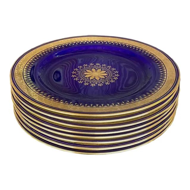 19th Century Minton Cobalt Dessert Plates - Set of 8 — additional photo 1