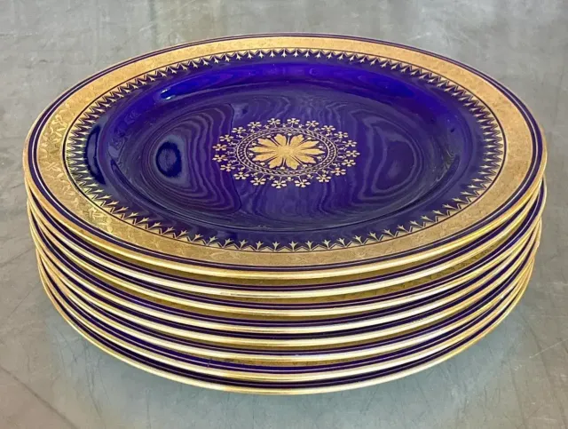19th Century Minton Cobalt Dessert Plates - Set of 8 — additional photo 5