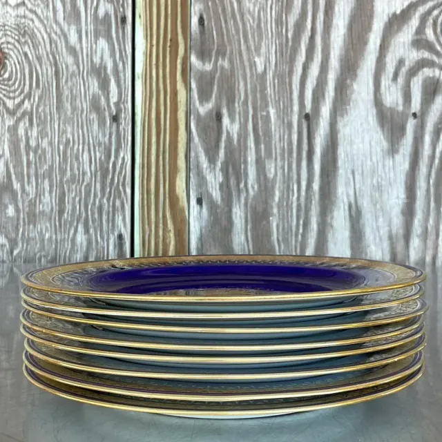19th Century Minton Cobalt Dessert Plates - Set of 8 — additional photo 6