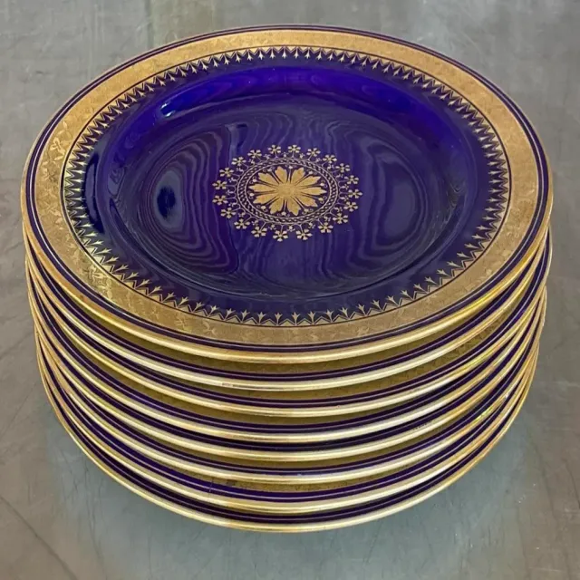 19th Century Minton Cobalt Dessert Plates - Set of 8 — additional photo 8